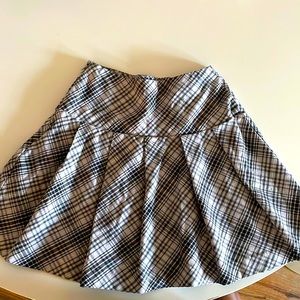 Plaid pleated mini school girl skirt